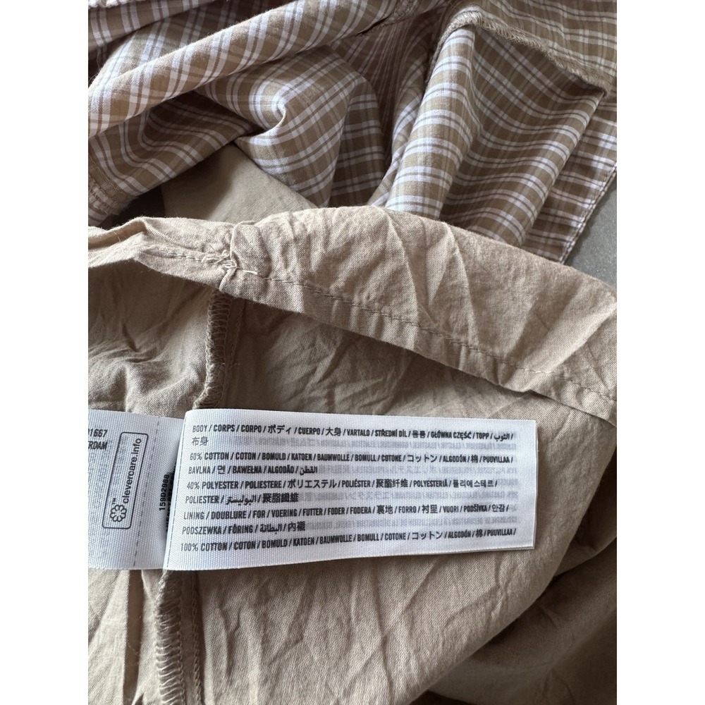 Abercrombie & Fitch Beige Plaid Midi Dress - Picture 8 of 10